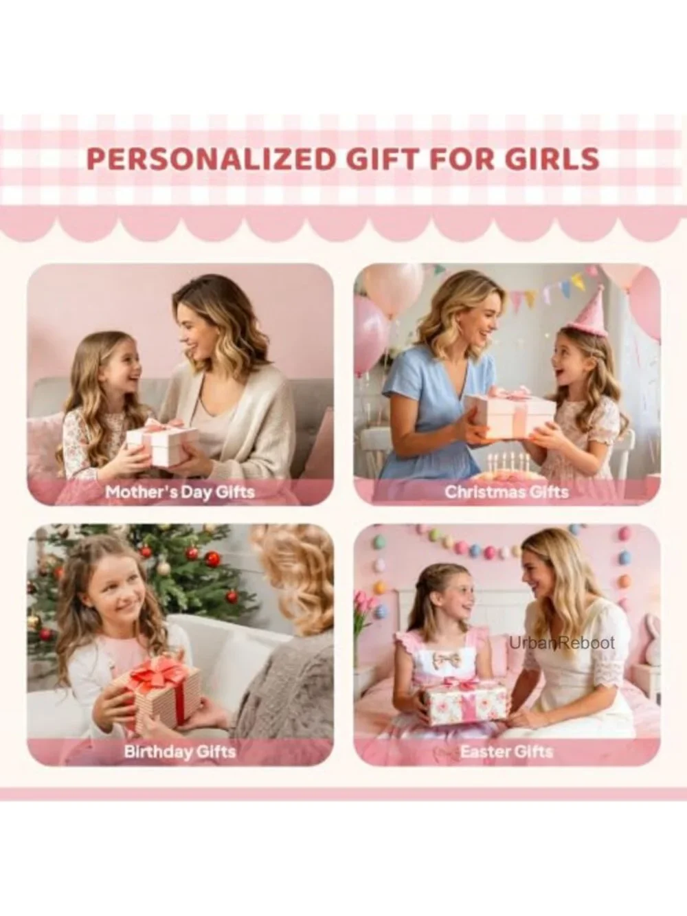Girls Personalized Wallet Faux Leather Compact Purse with Card Slots